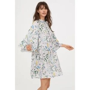 Anna Glover × H&M Collab Floral Print High Neck Mini Dress Size S